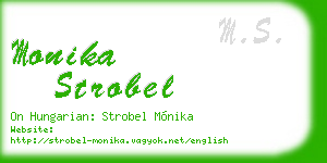 monika strobel business card