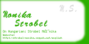 monika strobel business card